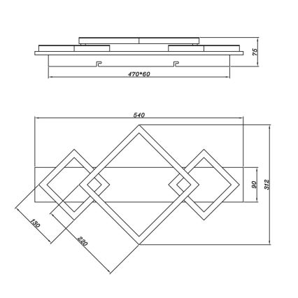 Globo - LED taklampa LED/24W/230V