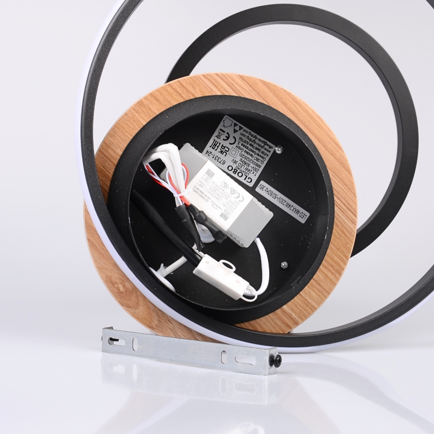 Globo - LED taklampa LED/24W/230V svart