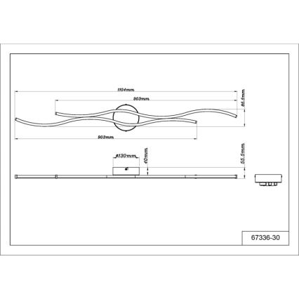 Globo - LED taklampa LED/30W/230V 3000K