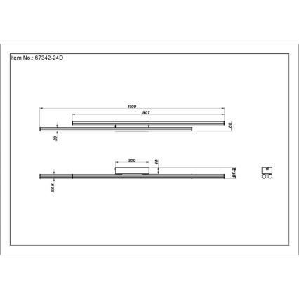Globo - LED taklampa LED/24W/230V 3000K svart