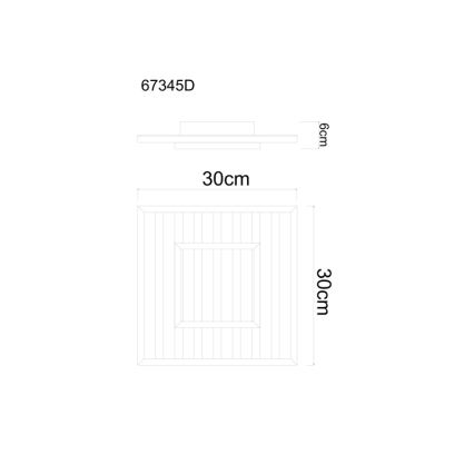 Globo - LED Taklampa LED/18W/230V 3000K 30x30 cm