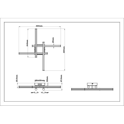 Globo - LED taklampa LED/24W/230V 4000K matt krom