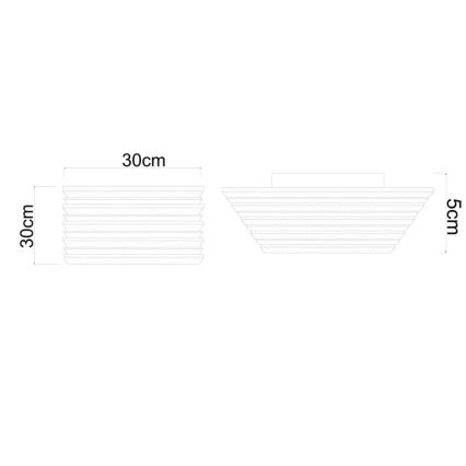 Globo - LED takarmatur LED/15W/230V 3000K 30x30 cm