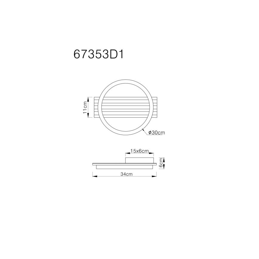 Globo - LED taklampa LED/12W/230V 3000K 30x34 cm