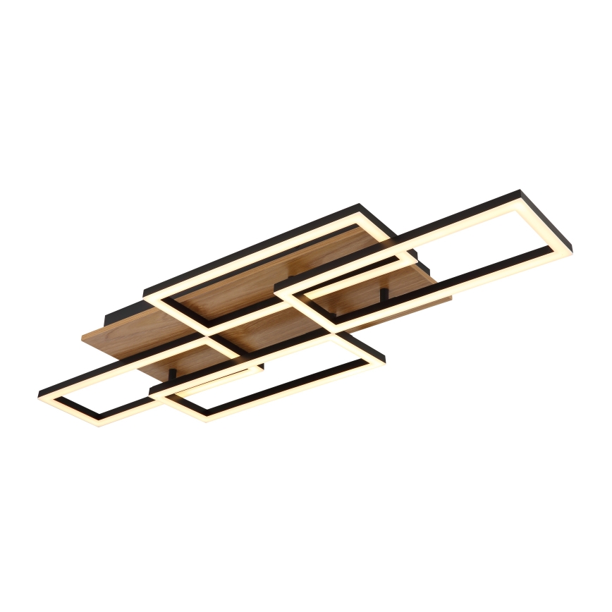 Globo - Dimmbar LED-taklampa LED/40W/230V 2700-6500K 32,5x87,5 cm brun/svart + fjärrkontroll