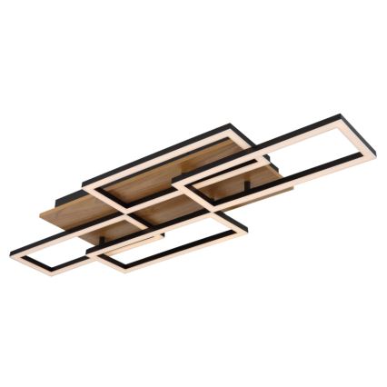 Globo - Dimmbar LED-taklampa LED/40W/230V 2700-6500K 32,5x87,5 cm brun/svart + fjärrkontroll