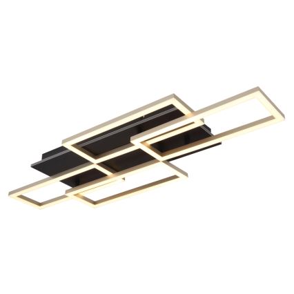 Globo - dimbar LED-taklampa 40W/230V 2700-6500K 32,5x87,5 cm svart + fjärrkontroll