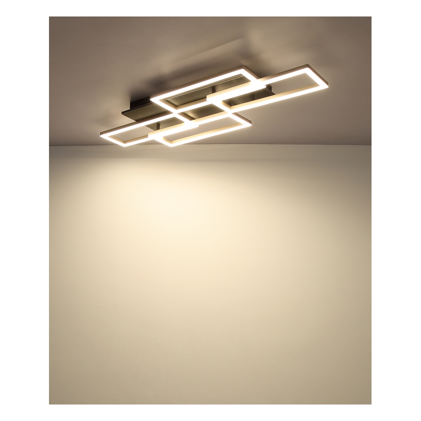 Globo - dimbar LED-taklampa 40W/230V 2700-6500K 32,5x87,5 cm svart + fjärrkontroll