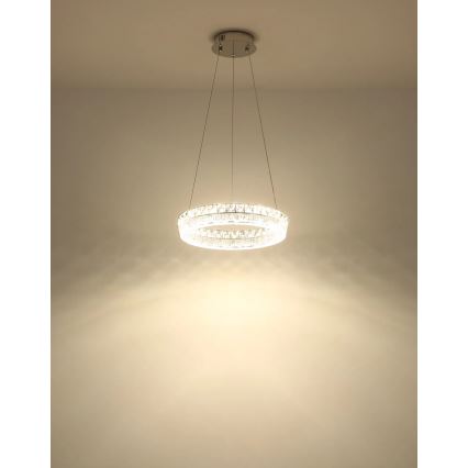 Globo - dimbar LED-pendellampa på vajer LED/24W/230V 2700-6000K klar + fjärrkontroll