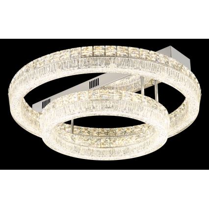 Globo - Dimbart LED-takarmatur LED/60W/230V 2700-6000K klarglas + fjärrkontroll