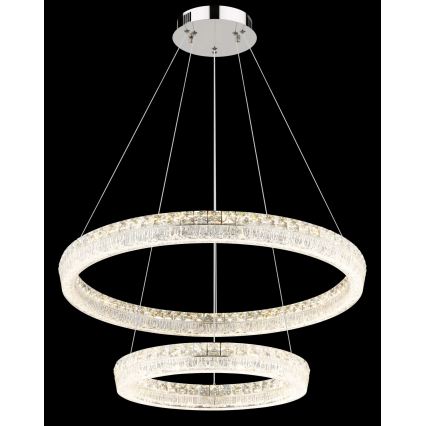Globo - Dimbar LED-pendellampa på kabel LED/72W/230V 2700-6000K klarglas + fjärrkontroll