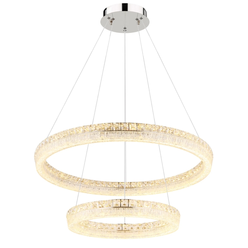 Globo - Dimbar LED-pendellampa på kabel LED/72W/230V 2700-6000K klarglas + fjärrkontroll