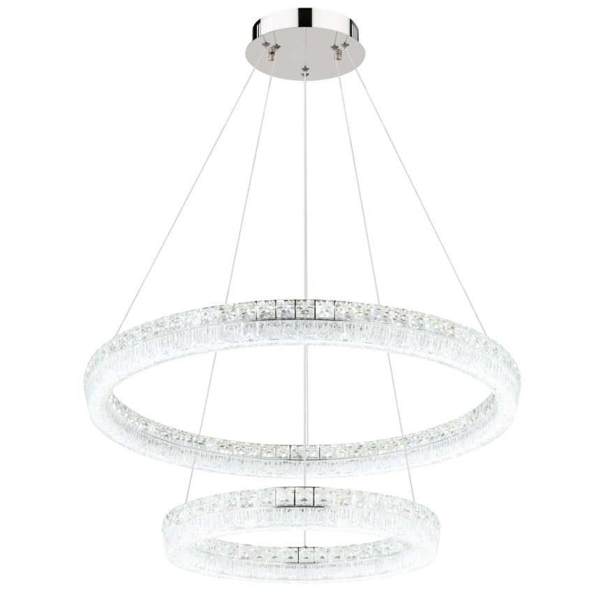 Globo - Dimbar LED-pendellampa på kabel LED/72W/230V 2700-6000K klarglas + fjärrkontroll