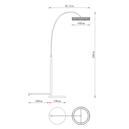 Globo - Dimmbar LED-golvlampa LED/35W/230V 3000/4000/6000K