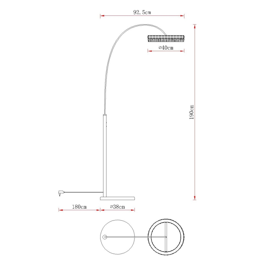 Globo - Dimmbar LED-golvlampa LED/35W/230V 3000/4000/6000K