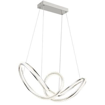 Globo - Dimbar LED-taklampa på vajer LED/45W/230V 2700-6000K blank krom + fjärrkontroll