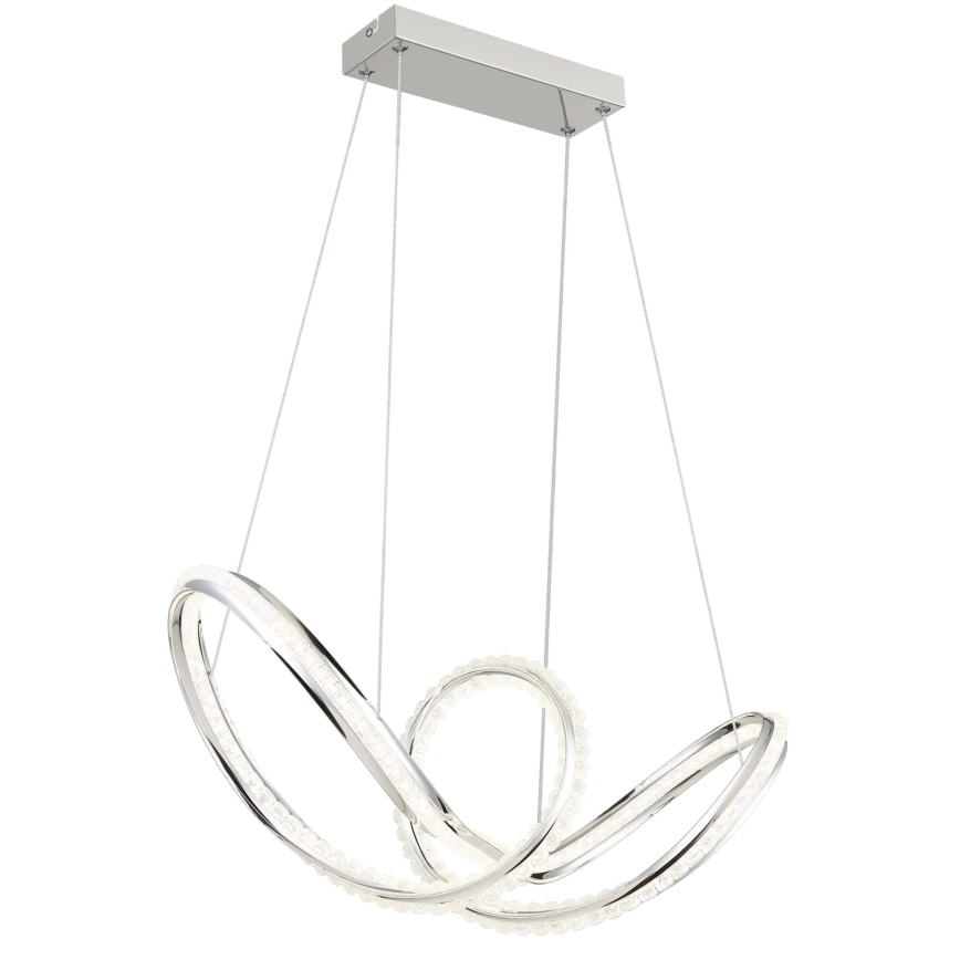 Globo - Dimbar LED-taklampa på vajer LED/45W/230V 2700-6000K blank krom + fjärrkontroll