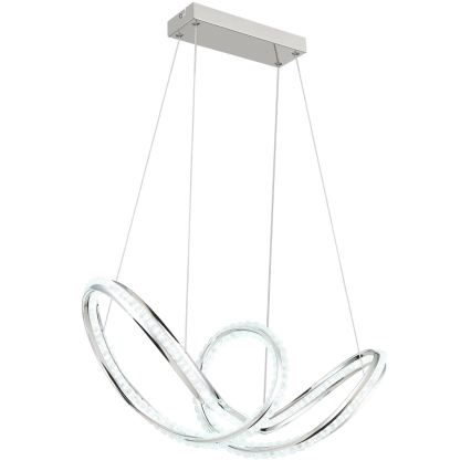 Globo - Dimbar LED-taklampa på vajer LED/45W/230V 2700-6000K blank krom + fjärrkontroll