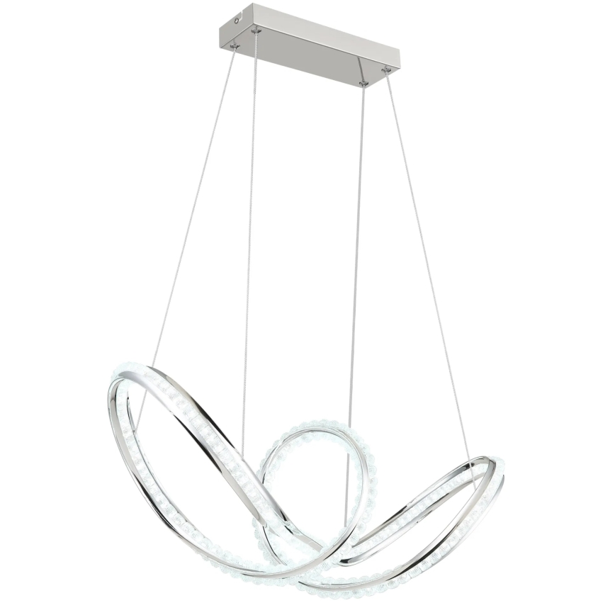 Globo - Dimbar LED-taklampa på vajer LED/45W/230V 2700-6000K blank krom + fjärrkontroll