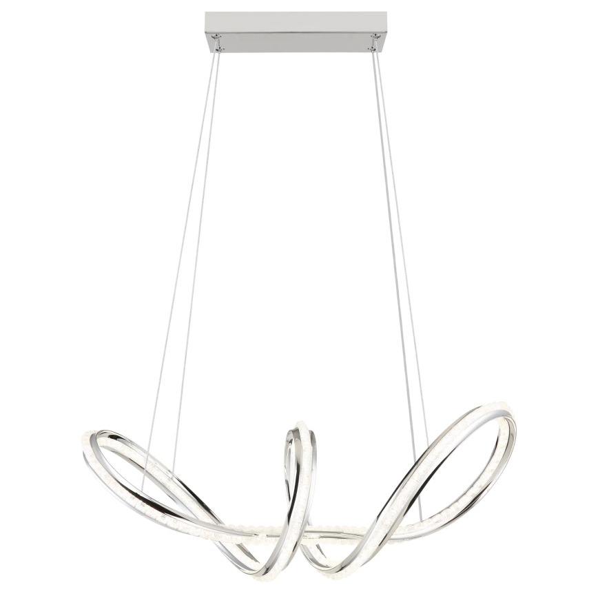 Globo - Dimbar LED-taklampa på vajer LED/45W/230V 2700-6000K blank krom + fjärrkontroll