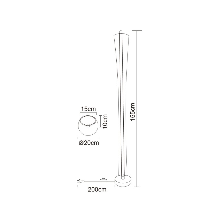 Globo - LED-golvlampa LED/48W/230V 2700/4000/6000K