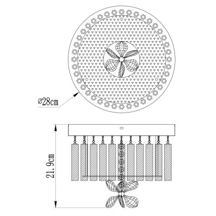 Globo - LED taklampa LED/12W/230V
