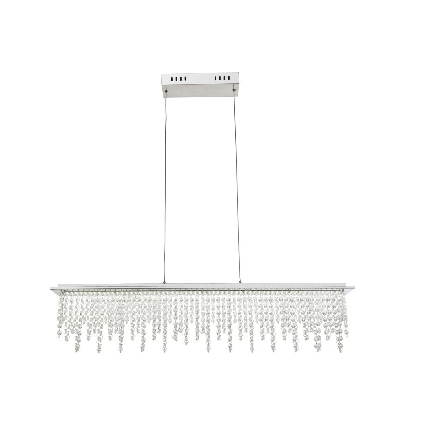 Globo - LED Ljusreglerad kristall ljuskrona på snöre LED/24W/230V 3000-6000K + fjärrkontroll