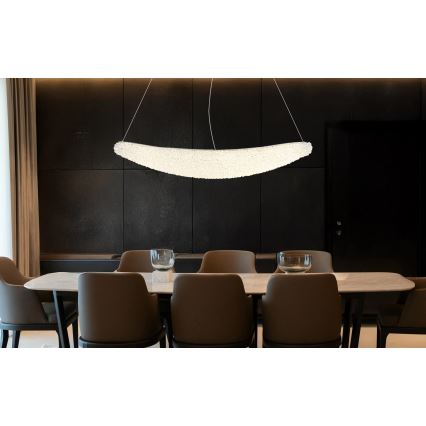 Globo - Dimbar LED-pendellampa med kabel LED/40W/230V 2700-6000K polerad krom + fjärrkontroll