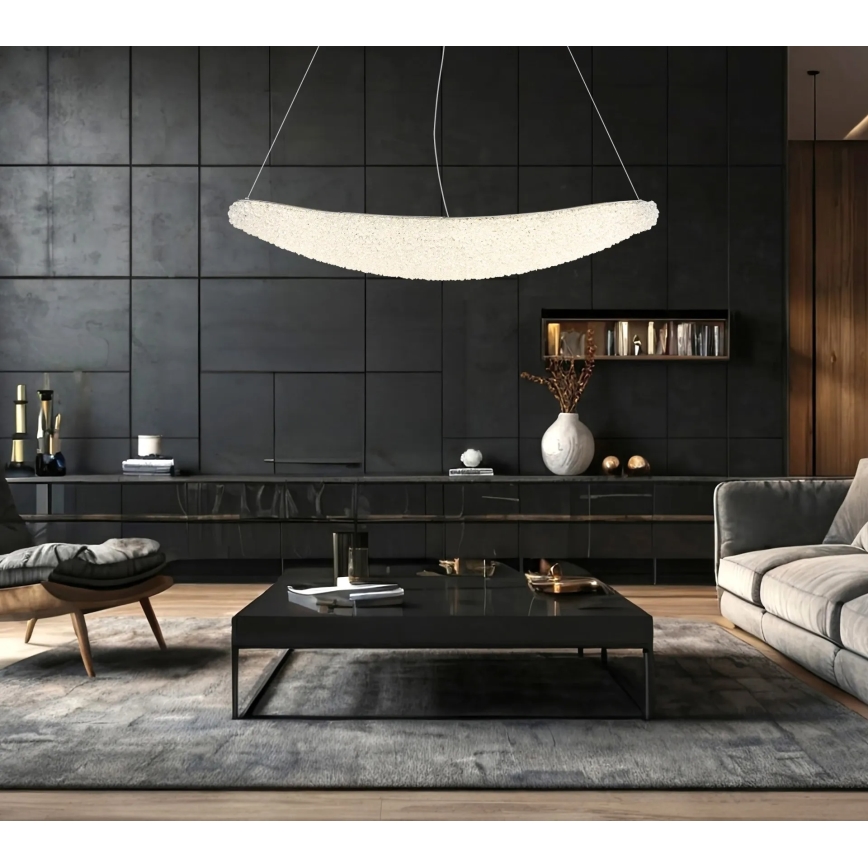 Globo - Dimbar LED-pendellampa med kabel LED/40W/230V 2700-6000K polerad krom + fjärrkontroll
