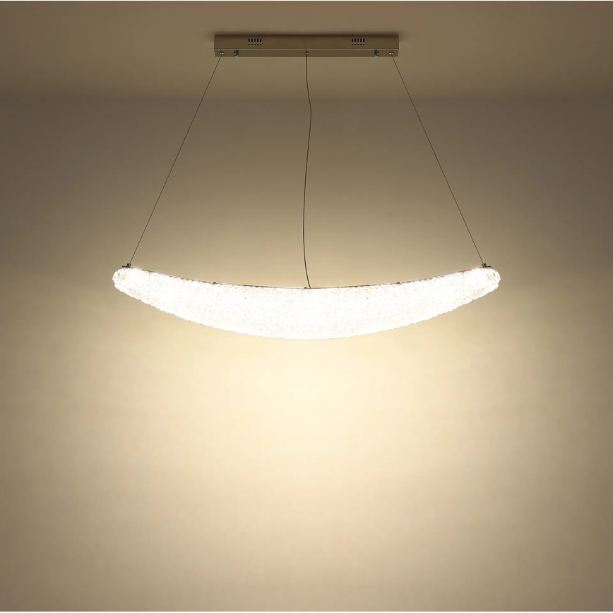 Globo - Dimbar LED-pendellampa med kabel LED/40W/230V 2700-6000K polerad krom + fjärrkontroll
