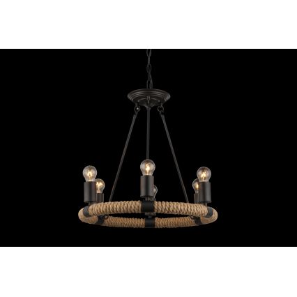 Globo 69029-6 - Ljuskrona med kedja ULLEU 6xE27/40W/230V