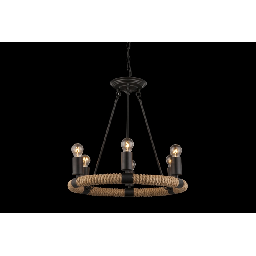 Globo 69029-6 - Ljuskrona med kedja ULLEU 6xE27/40W/230V