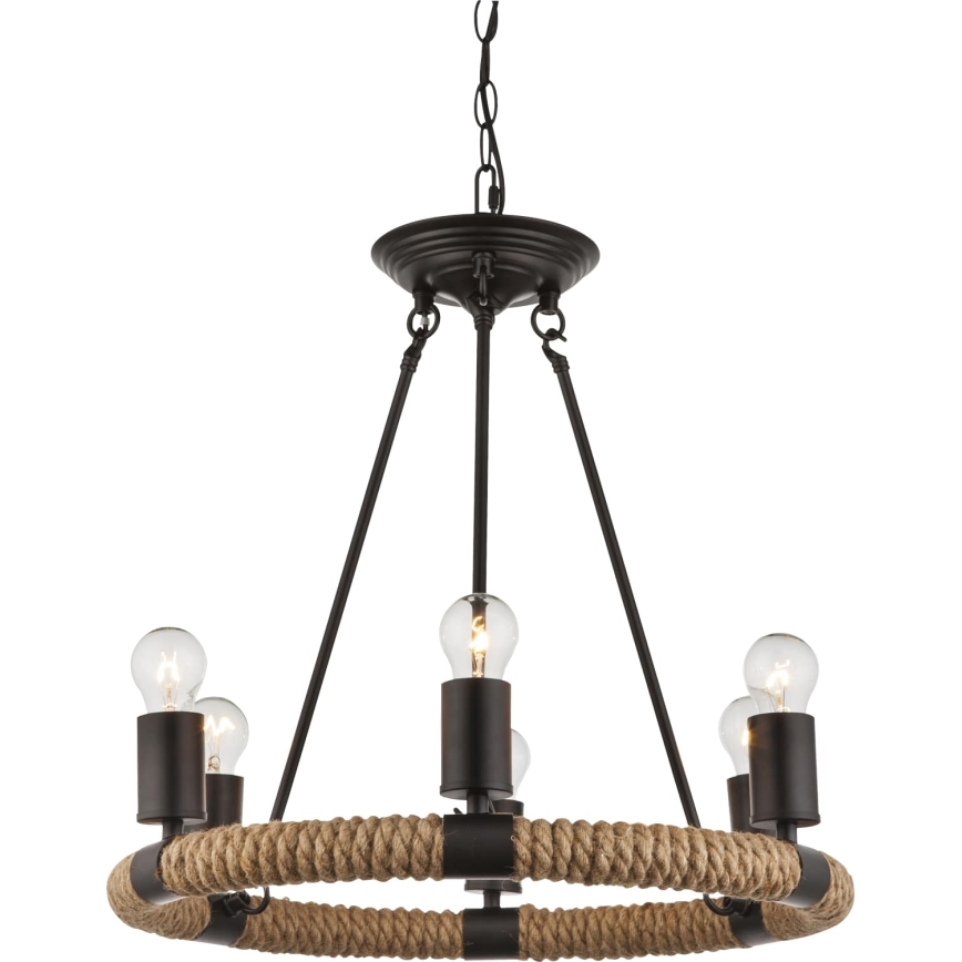 Globo 69029-6 - Ljuskrona med kedja ULLEU 6xE27/40W/230V