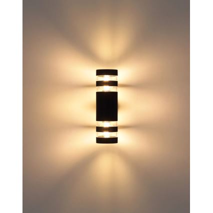 Globo - Vägglampa 2xE27/10W/230V svart