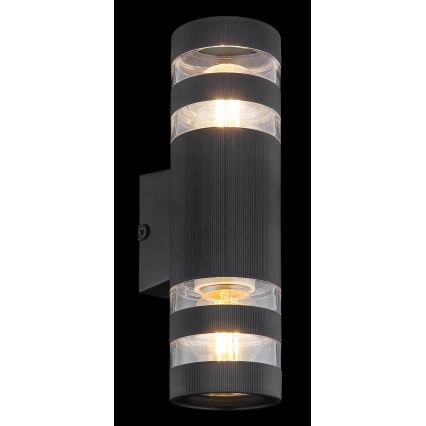 Globo - Vägglampa 2xE27/10W/230V svart