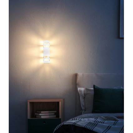 Globo - Vägglampa 2xE27/10W/230V vit