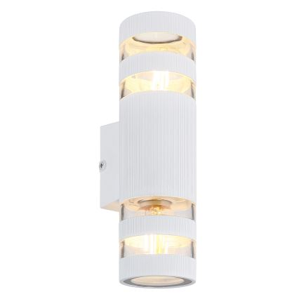 Globo - Vägglampa 2xE27/10W/230V vit