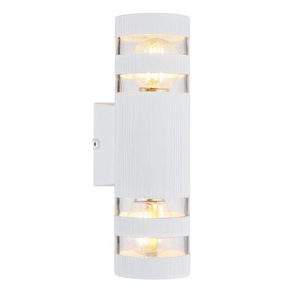 Globo - Vägglampa 2xE27/10W/230V vit