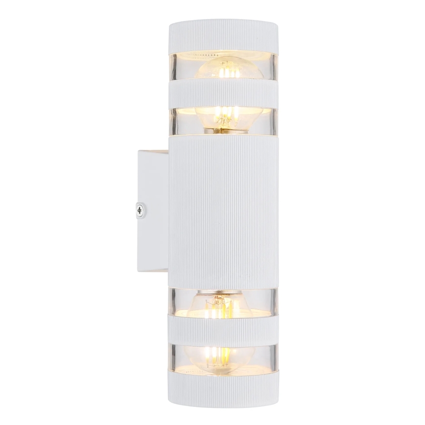Globo - Vägglampa 2xE27/10W/230V vit
