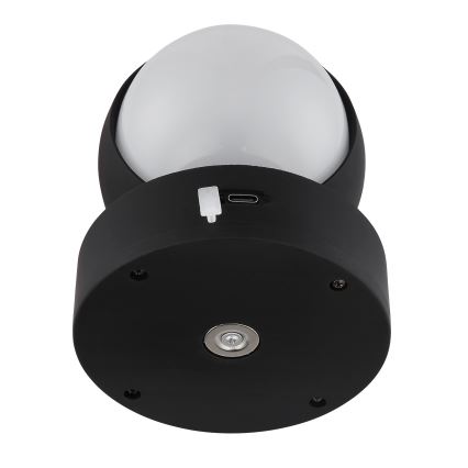 Globo - LED dimbar uppladdningsbar touch-vägglampa LED/1,4W/5V 1800 mAh svart