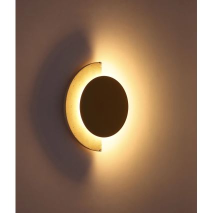 Globo - LED Vägglampa LED/8W/230V 3000K Ø 20 cm travertin