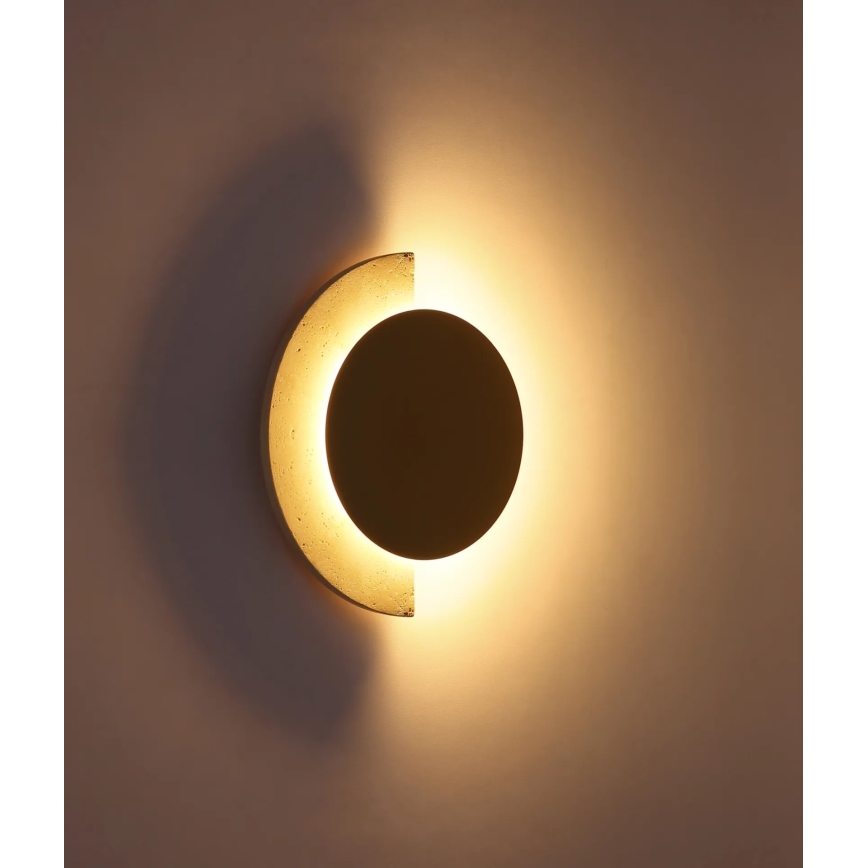 Globo - LED Vägglampa LED/8W/230V 3000K Ø 20 cm travertin
