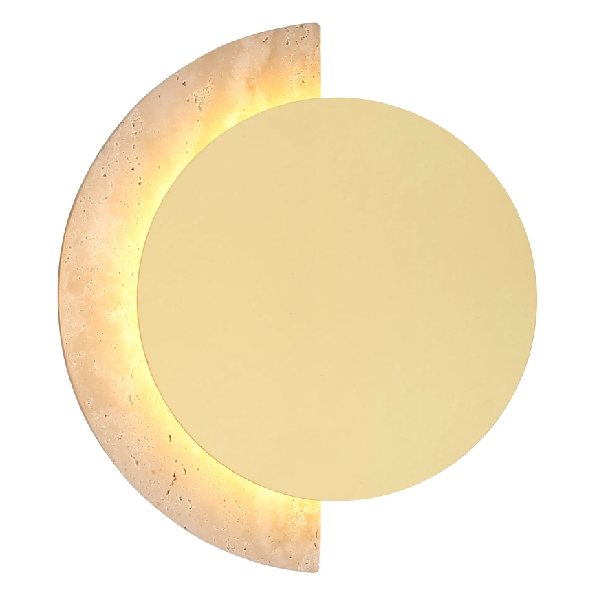 Globo - LED Vägglampa LED/8W/230V 3000K Ø 20 cm travertin