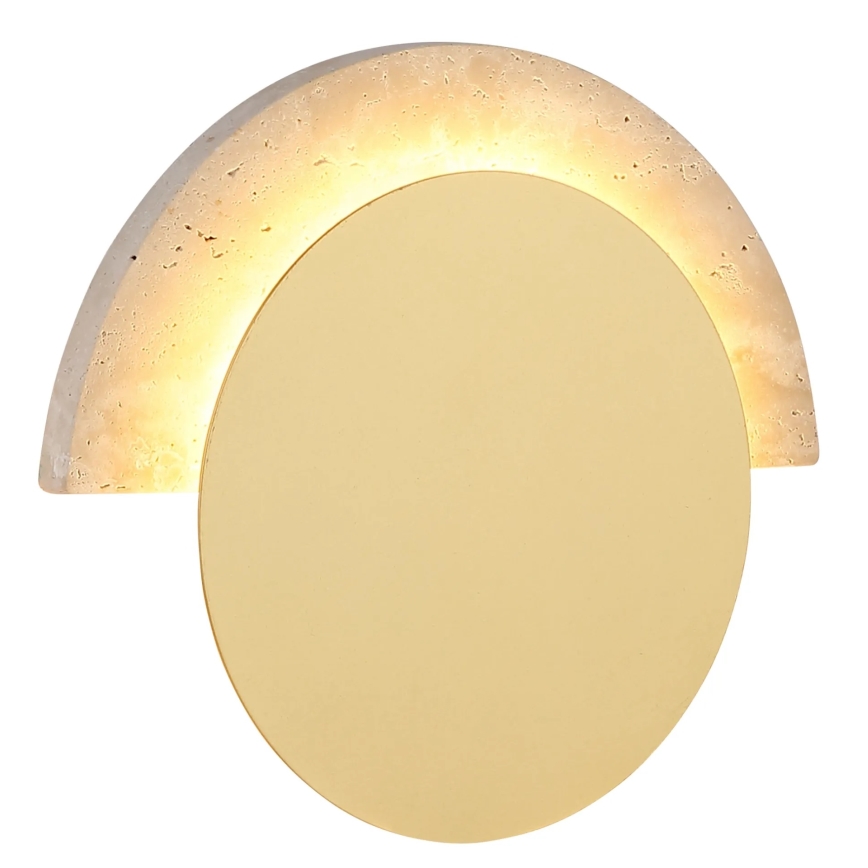 Globo - LED Vägglampa LED/8W/230V 3000K Ø 20 cm travertin
