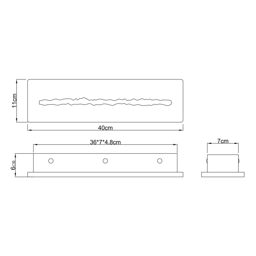 Globo - LED väggarmatur LED/17W/230V 3000K