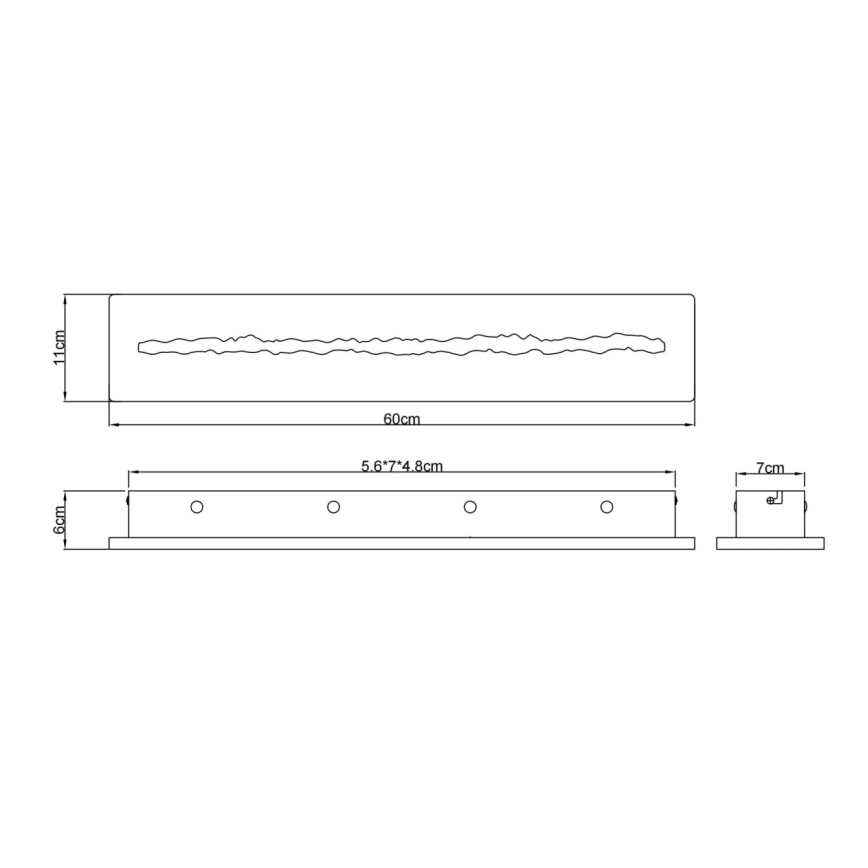 Globo - LED vägglampa LED/21W/230V 3000K
