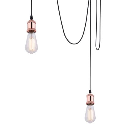 Globo A32-3 - Ljuskrona med textilsladd OLIVER 3xE27/40W/230V spindel