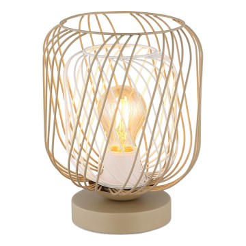 Globo - Bordslampa 1xE27/40W/230V beige/vit
