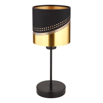 Globo - Bordslampa 1xE27/40W/230V diameter 16 cm svart/guld