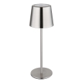 Globo - dimbar LED-bordslampa, beröringsstyrd och uppladdningsbar, LED/2W/3,7V, 3000/4000/6000K, 2200 mAh, blank krom